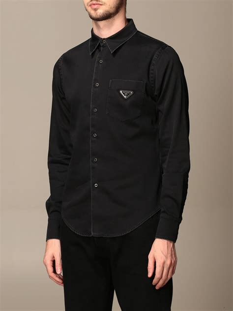 prada men's collared shirt|Prada cettire men's shirt.